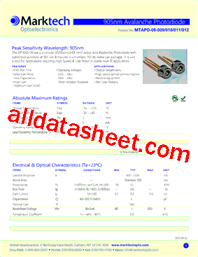 MTAPD-06-009型号图片