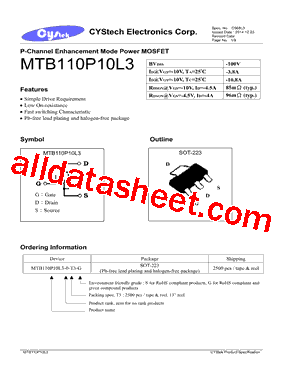 MTB110P10L3型号图片