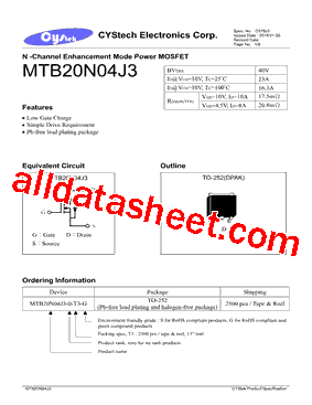 MTB20N04J3型号图片