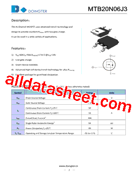 MTB20N06J3型号图片