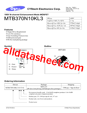 MTB370N10KL3-0-T3-G型号图片