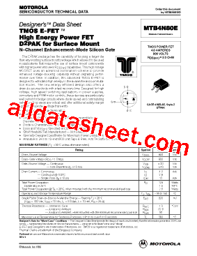 MTB4N80E型号图片