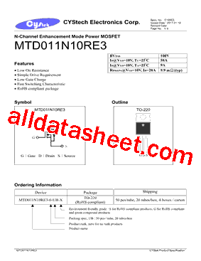 MTD011N10RE3-0-UB-X型号图片