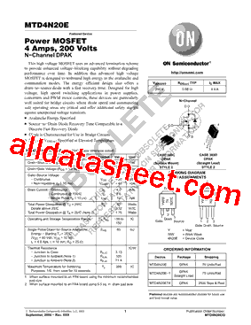 MTD4N20E型号图片