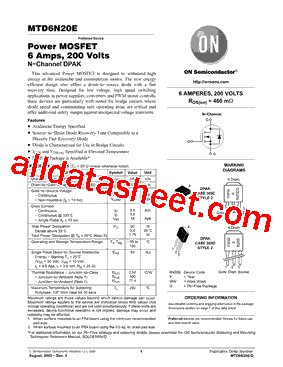 MTD6N20ET4G型号图片