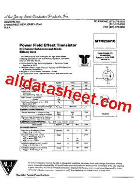 MTM25N10型号图片