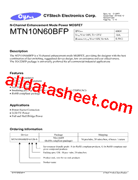 MTN10N60BFP型号图片