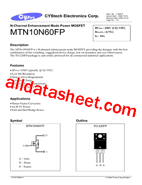 MTN10N60FP型号图片