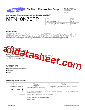 MTN10N70FP型号图片