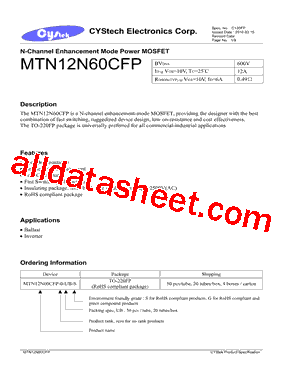 MTN12N60CFP型号图片