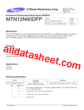 MTN12N60DFP-0-UB-S型号图片