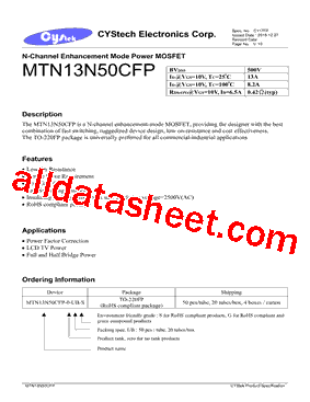 MTN13N50CFP型号图片