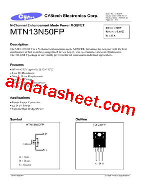 MTN13N50FP型号图片