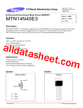 MTN14N45E3型号图片