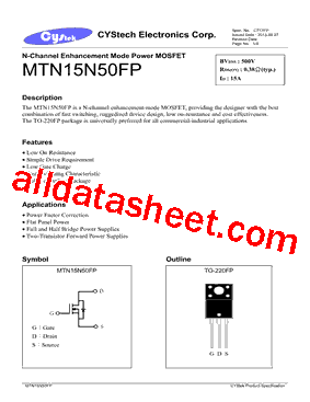 MTN15N50FP型号图片