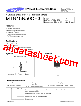 MTN18N50CE3型号图片