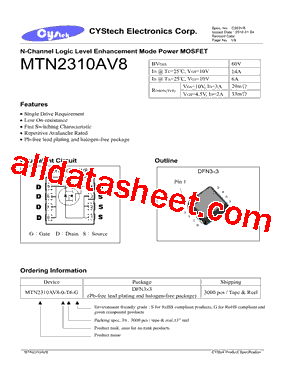 MTN2310AV8-0-T6-G型号图片