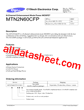 MTN2N60CFP-0-UB-S型号图片