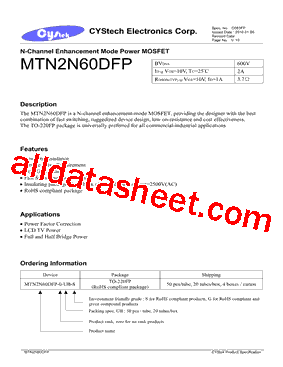 MTN2N60DFP型号图片