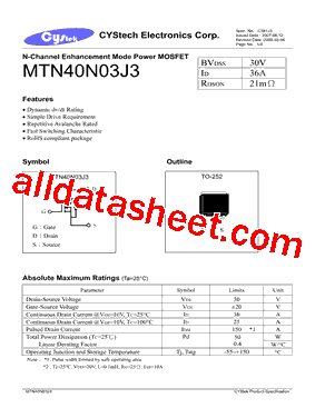 MTN40N03J3型号图片