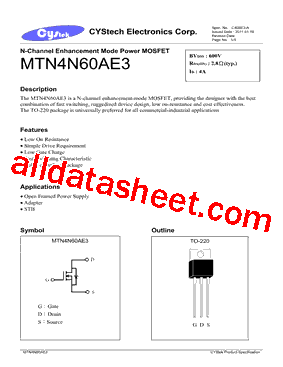 MTN4N60AE3型号图片