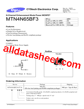 MTN4N65BF3-0-T7-X型号图片