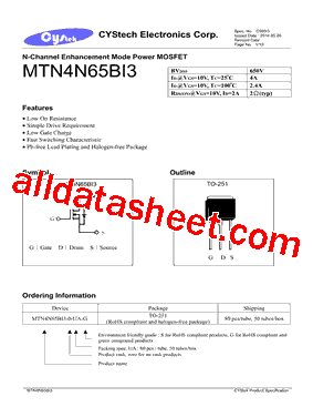 MTN4N65BI3-0-UA-G型号图片
