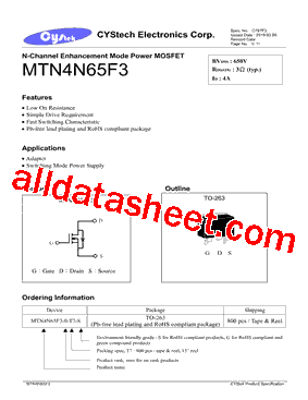 MTN4N65F3型号图片