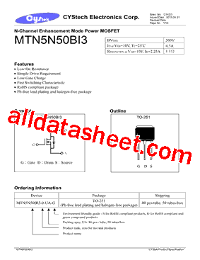 MTN5N50BI3型号图片