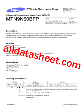 MTN9N60BFP型号图片