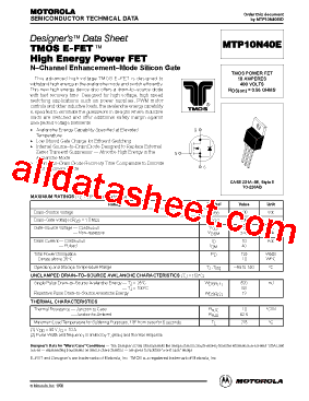 MTP10N40E型号图片