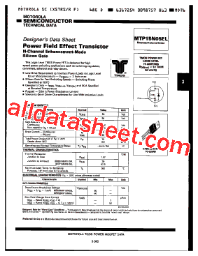 MTP15N06L型号图片