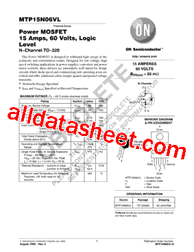 MTP15N06VL型号图片