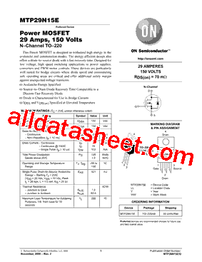 MTP29N15E型号图片