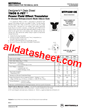 MTP33N10型号图片