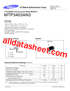 MTP3403AN3型号图片