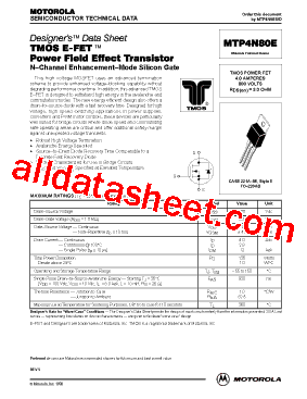 MTP4N80型号图片