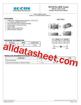 MTSZ5230BW型号图片