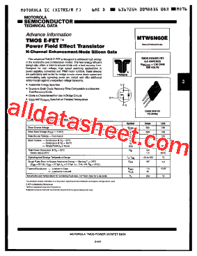 MTW6N60E型号图片