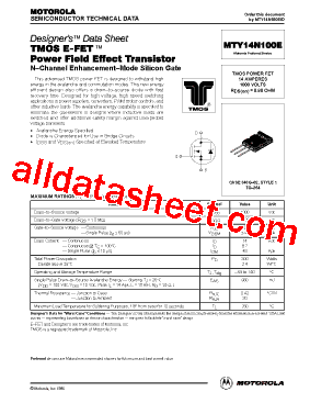 MTY14N100型号图片
