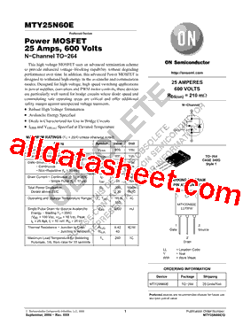 MTY25N60E型号图片