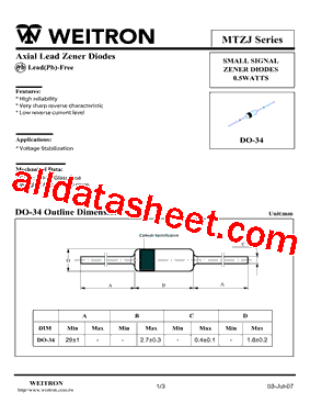 MTZJ3.9A型号图片