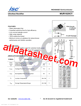 MUR1020CT型号图片