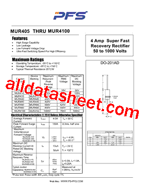 MUR405G型号图片