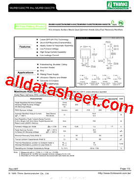 MURB1040CTR型号图片