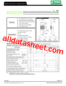 MURD1020CTS型号图片