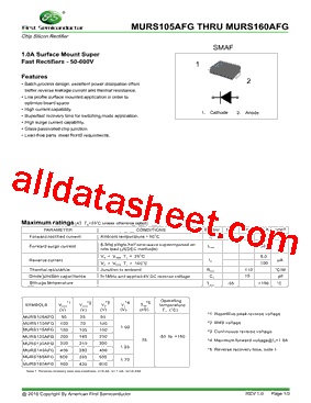 MURS160AFG型号图片