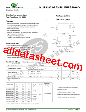 MURS160AG型号图片