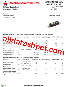 MURT10020R型号图片