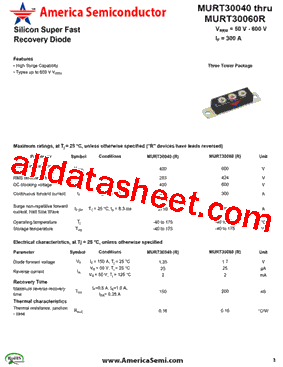 MURT30040R型号图片